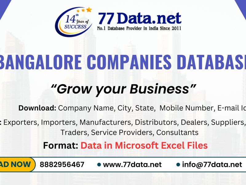 77Data: Download the Verified List of B2B Companies in Bangalore