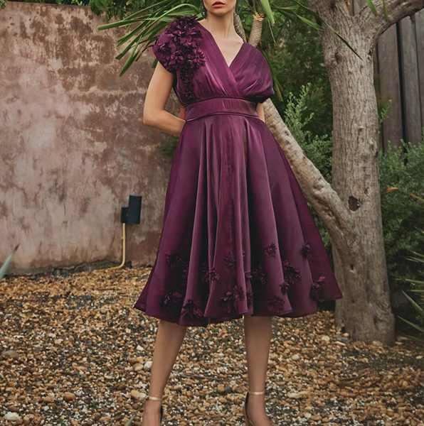 Organza Floral Dress for a Chic and Soft Christmas Day Dress
