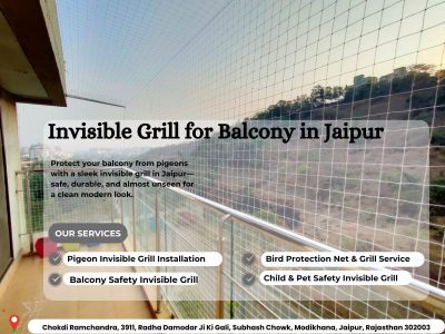 Balcony Safety Invisible Grill Jaipur Service