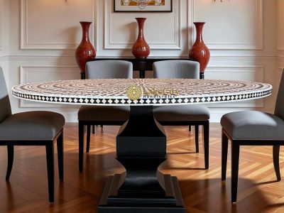 Luxurious Mother of Pearl Dining Table – Elevate Your Dining Space
