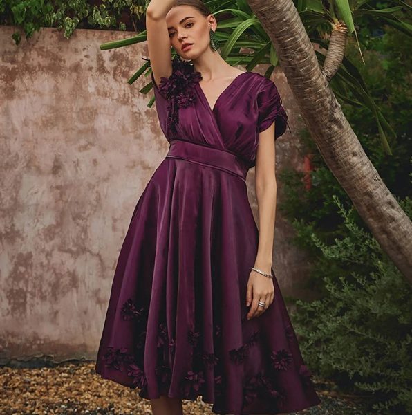 Organza Floral Dress for a Chic and Soft Christmas Day Dress