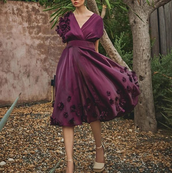 Organza Floral Dress for a Chic and Soft Christmas Day Dress