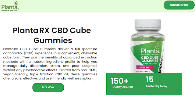 PlantaRX CBD Cube Gummies Review: Stress Relief in a Tasty Cube