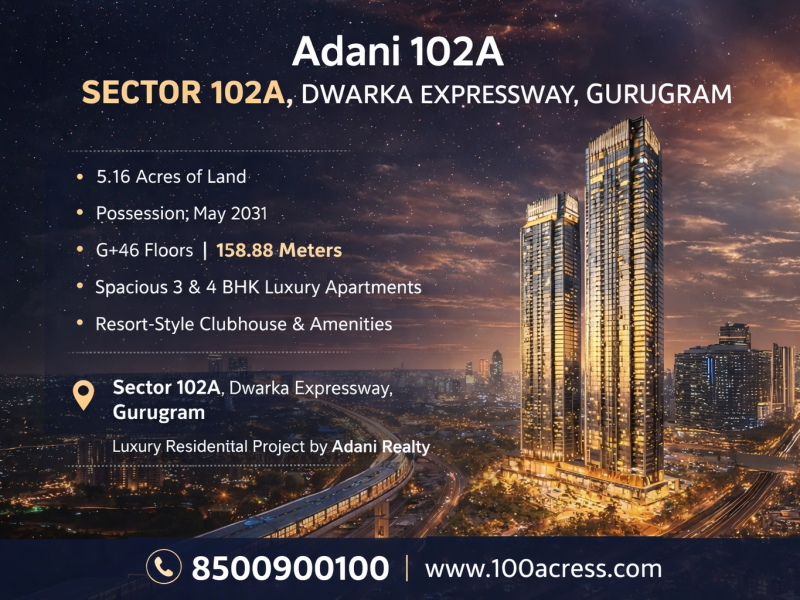 Adani 102A: Premium Luxury Living at Adani Sector 102A, Dwarka Expressway