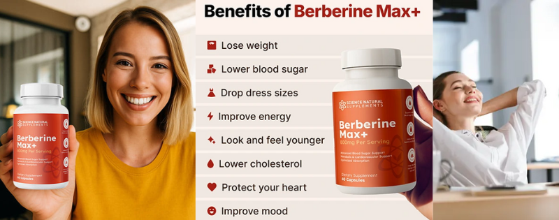 Berberine Max+ – Natural Support for Metabolic Health & Balanced Blood Sugar