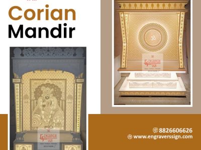 Elegant Corian Mandirs crafted for homes and sacred spaces