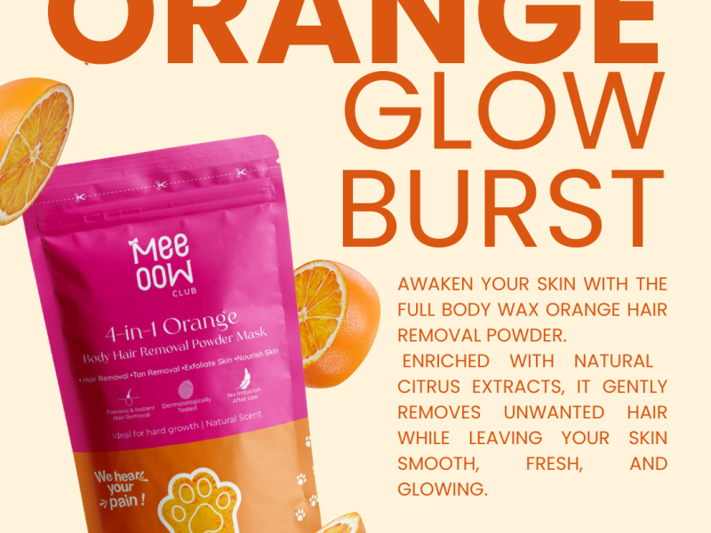4-in-1 Orange Body Hair Removal Wax Powder Mask