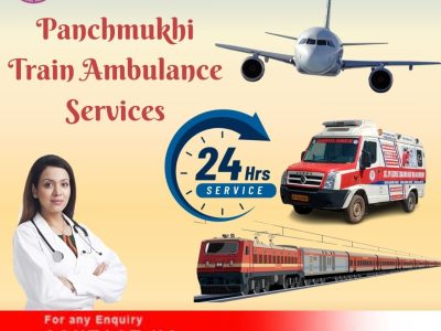 Panchmukhi ICU Train Ambulance in Delhi- comfortable and risk free transportation arranged on time