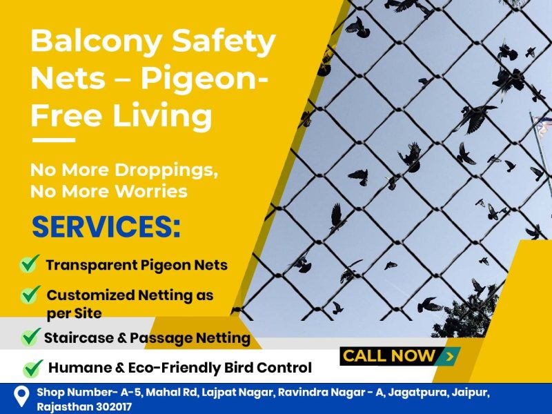 Professional Pigeon Net for Balcony & Windows in Jaipur