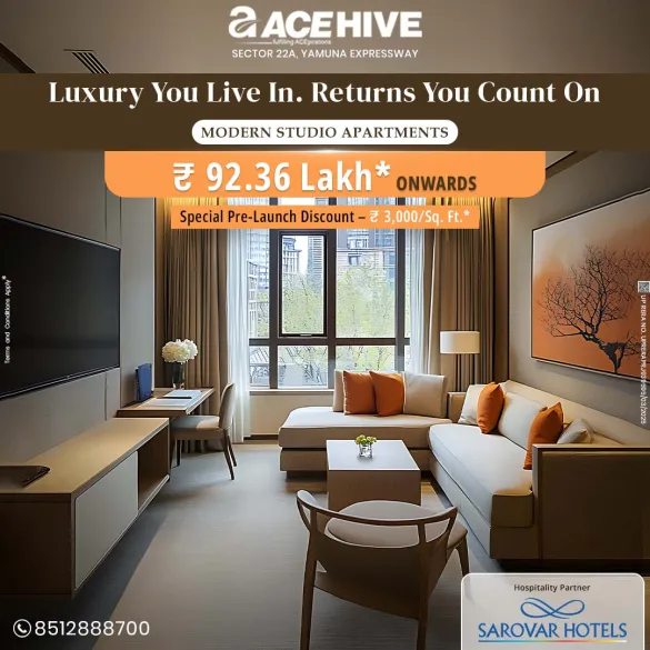ACE Hive Commercial Investment with Sarovar Hotel Leasing