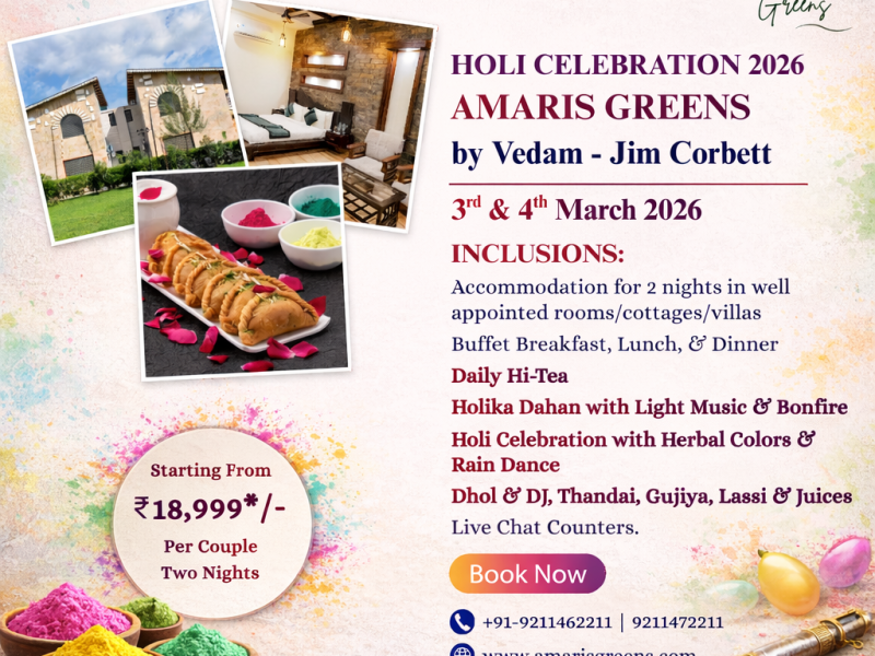 Celebrate Colors and Joy with Special Holi Packages