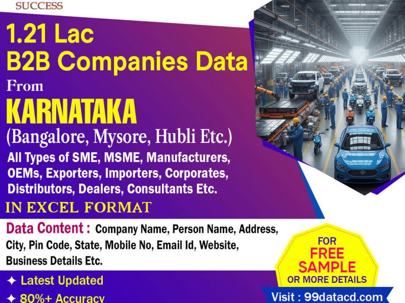 1.21 Lac Karnataka B2B Companies Data
