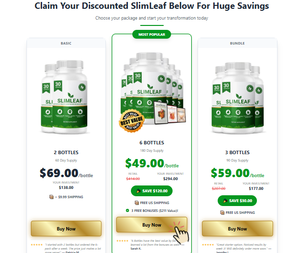 Slim Leaf Natural Support Weight Loss