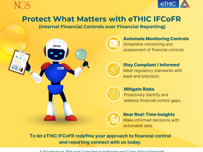 Simplify Financial Reporting with eTHIC IFCoFR! Transform your financial control today! Lead with confidence. Let’s connect! #NCS #eTHIC #RiskManagement #Compliance #eTHICIFCoFR
