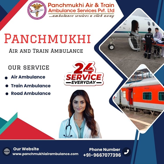 Hire Panchmukhi Air and Train Ambulance Service in Thiruvananthapuram with Ventilator Setup