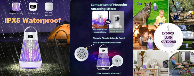 Clima Pest Guard – Portable Mosquito Killer Lamp | Silent, Chemical-Free Indoor & Outdoor Mosquito Control