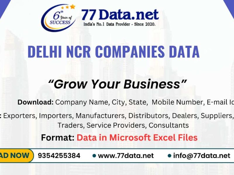 Get List of MSME Companies in Delhi NCR – Verified B2B Database