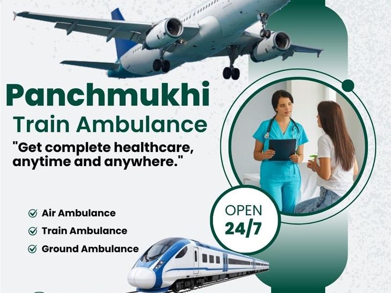 Panchmukhi Train Ambulance from Patna- Travel in the Presence of life saving amenities