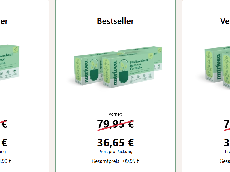 Nutrivea Metabolism and Digestion DE Review