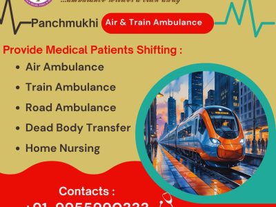 Panchmukhi Train Ambulance from Patna- offering safe, comfortable, and well-organized transfer