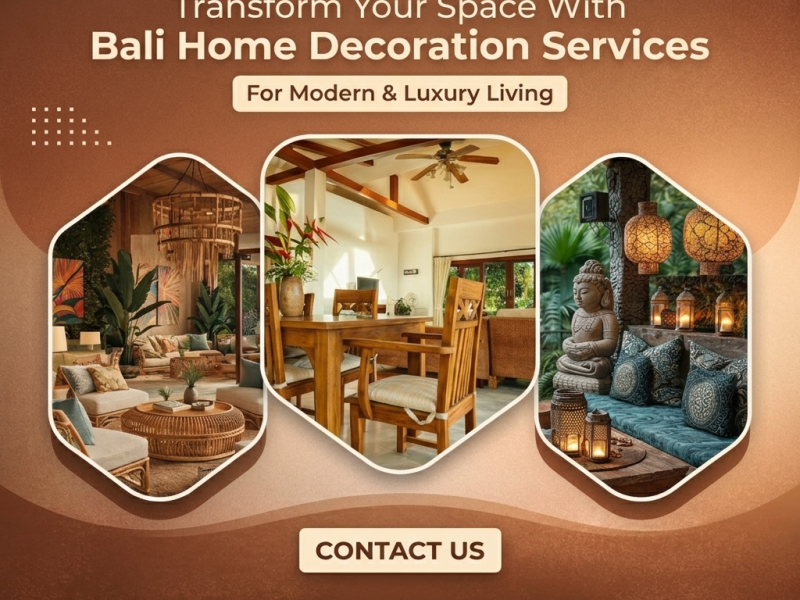 Transform your space with Bali home decoration services