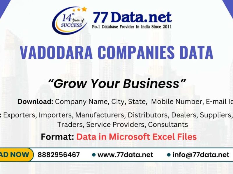 Updated List of Manufacturing Companies in Vadodara for B2B Data