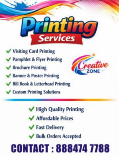 Creative Zone | Pamphlet & Flyer Printing | High Quality Printing | Call Now | 439