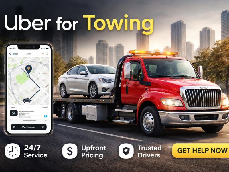 24/7 Towing App Solution for Fast Roadside Assistance - uber towing app