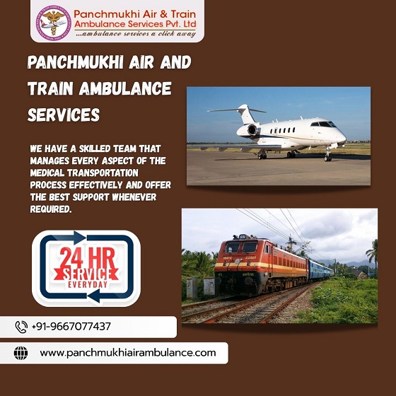 Hire Panchmukhi Air and Train Ambulance Service in Raipur with Top-grade Healthcare Facility