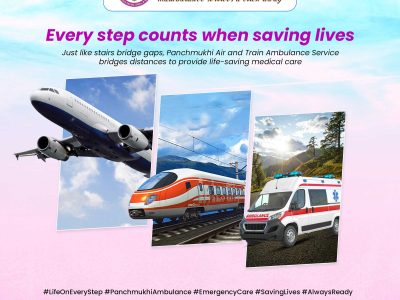 Panchmukhi Air and Train Ambulance Service in Delhi, ensures that the critical task of patient evacuation is executed without a single glitch