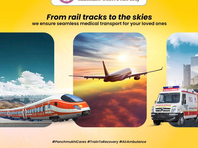 Panchmukhi Hi Tech Air and Train Ambulance in Delhi- critical care services offered at lower price