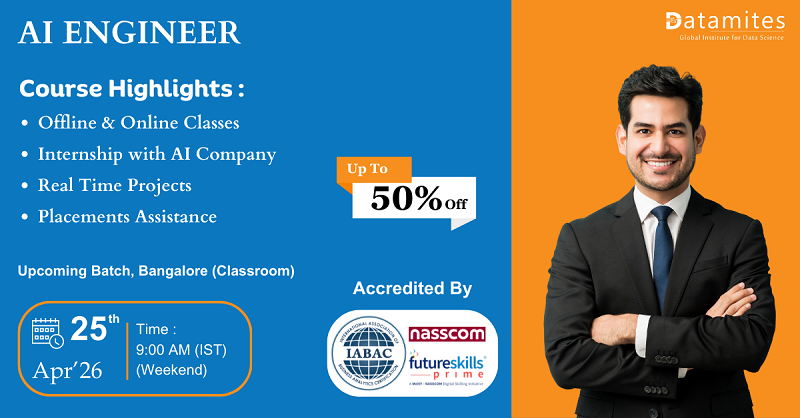 DataMites Artificial Intelligence Course in Bangalore