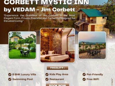 8 BHK Luxury Villa in Jim Corbett for Group Stays