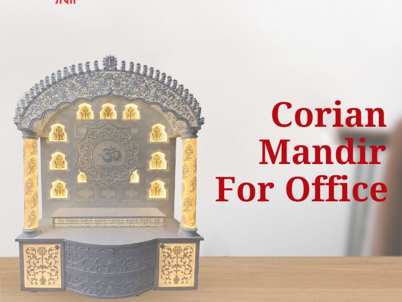 Corian Mandir for Office for Elegant and Peaceful Spaces