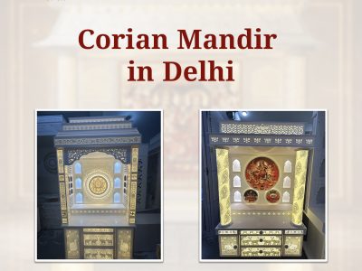 Corian Mandir in Delhi for Elegant and Modern Home Temples