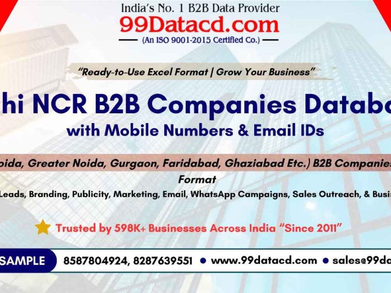 Get Complete List of Companies in Delhi NCR - B2B Database