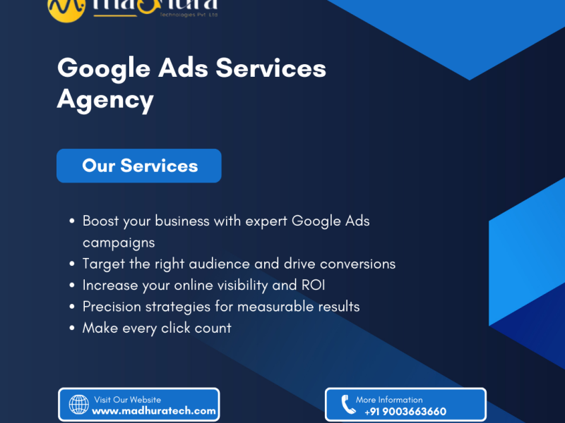 Google Ads Services Agency in Coimbatore by Madhura Technologies