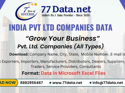Get List of Pvt Ltd Companies in india – Verified B2B Database