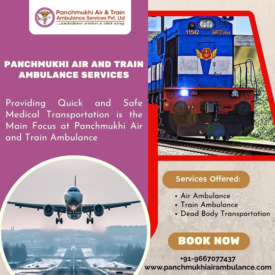 Book Panchmukhi Air and Train Ambulance Service in Bathinda with Advanced Medical Equipment
