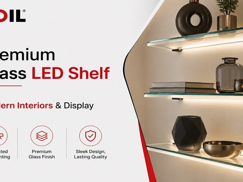 Premium Glass LED Shelf for Modern Interiors & Display