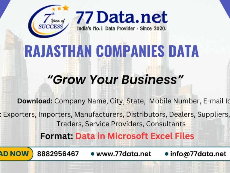 Get List of Companies in Rajasthan– Verified B2B Database