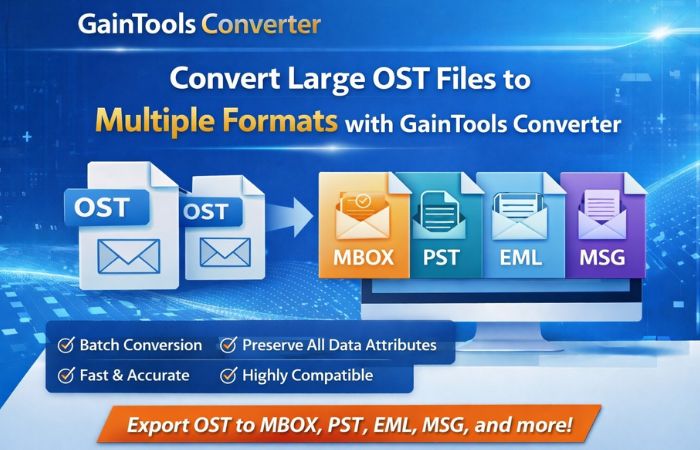 Convert Large OST Files to Multiple Formats with GainTools Converter