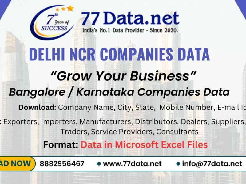 Get List of Companies in Delhi NCR – Verified B2B Database