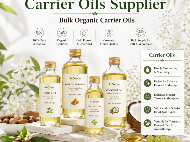 Trusted Carrier Oils Supplier – 100% Pure & Natural Oils for Bulk Supply