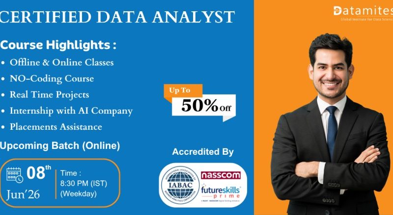 DataMites Data Analyst training institute in Coimbatore