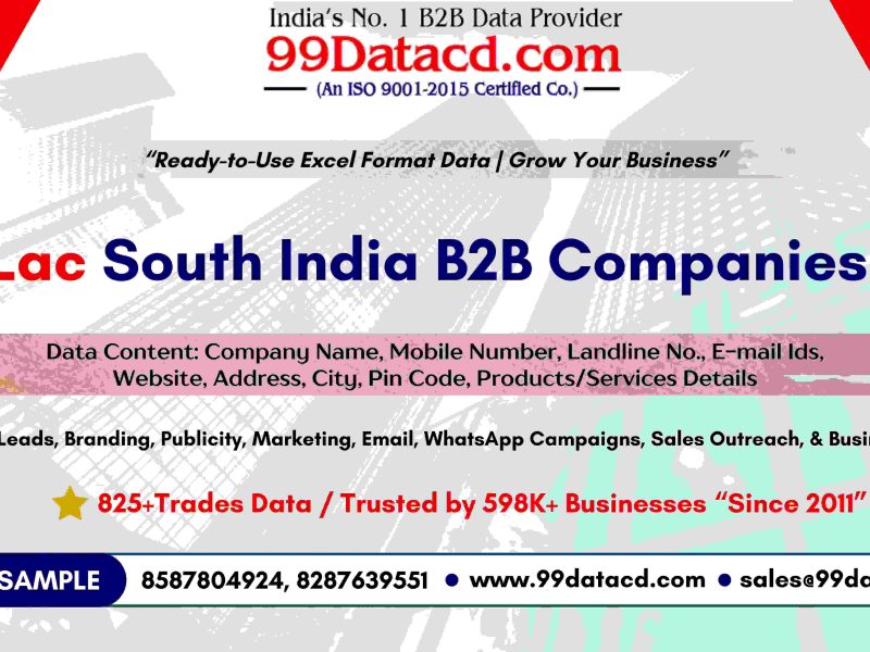2.70 Lac South India B2B Companies Data with Free Sample