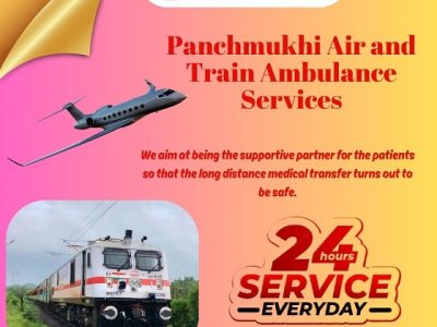 Book Panchmukhi Air and Train Ambulance Service in Vellore with Top-grade Medical Equipment