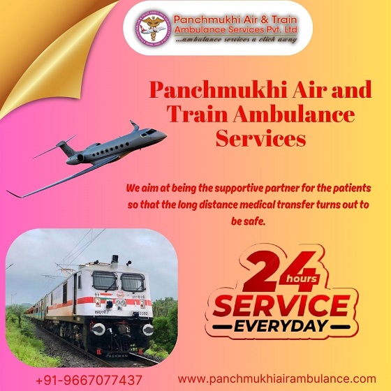 Book Panchmukhi Air and Train Ambulance Service in Vellore with Top-grade Medical Equipment