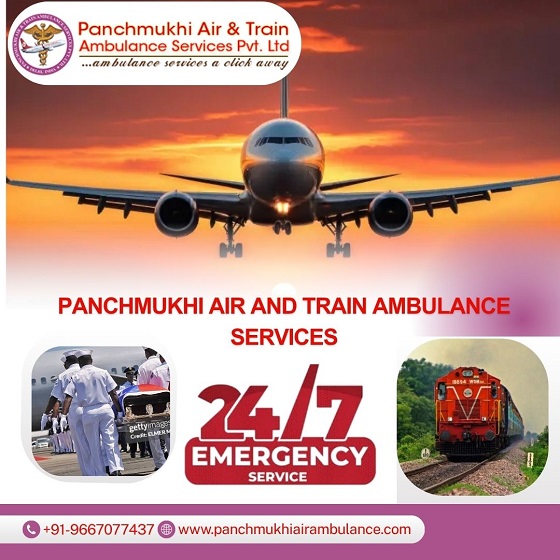 Book Panchmukhi Air and Train Ambulance Service in Allahabad with All Advanced Medical Tools