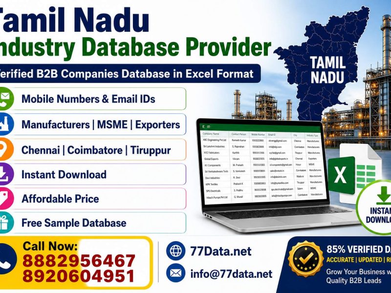 87900 Chennai / Tamil Nadu Industry Database